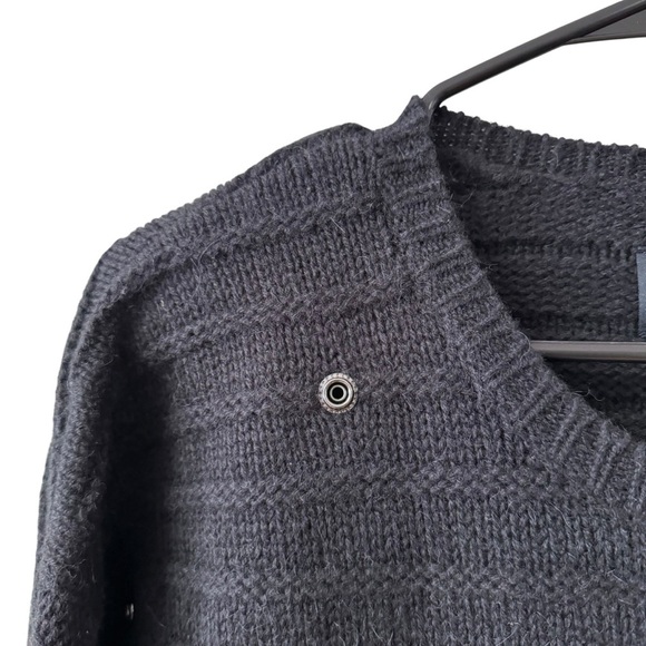 Zadig & Voltaire Alpaca Wool Blend Sweater Size SM Black Minimal Neutral Winter - Picture 6 of 11